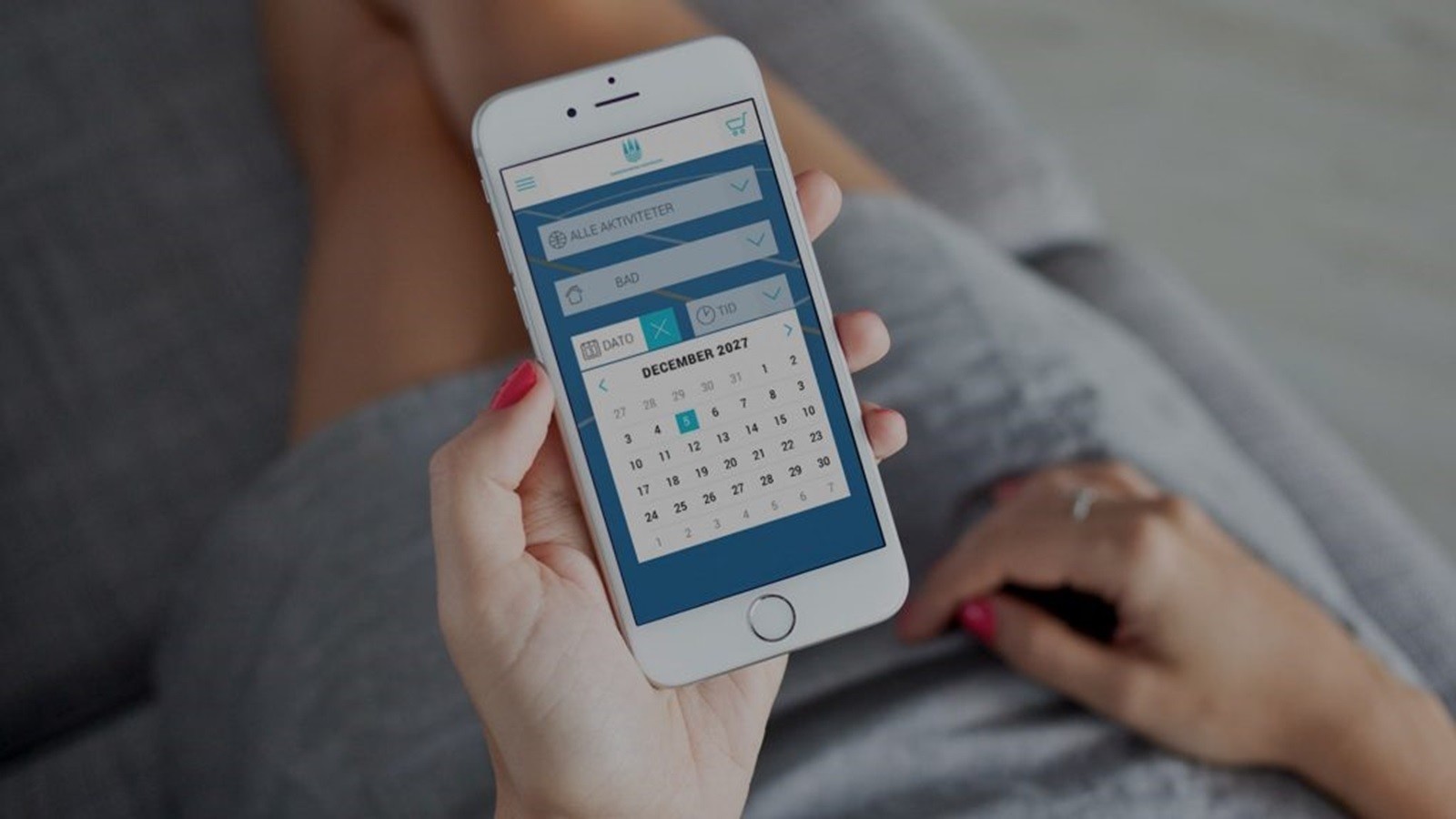 a-book kalender interface på en smartphone