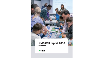 Miniature af forsiden på "KMD CSR Report 2018"