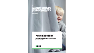 Miniature af forsiden på KMD Institution brochure