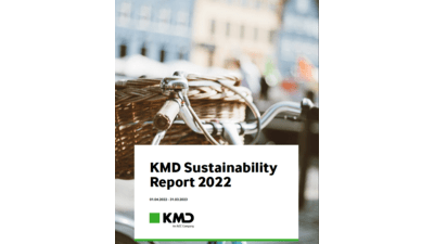 Miniature af forsiden på "KMD Sustainability Report 2022"