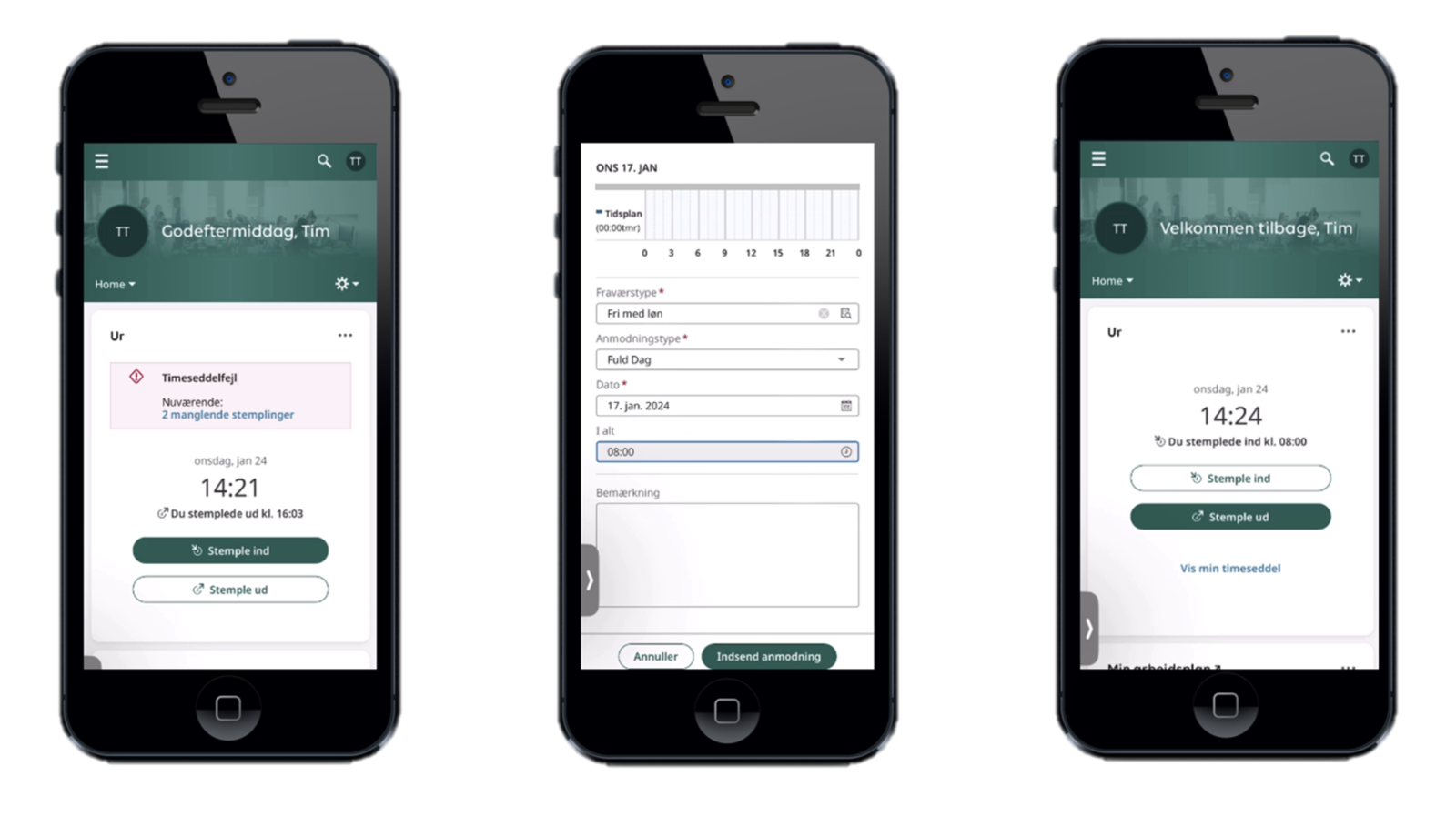 KMD Ready app interface eksempler på smartphone