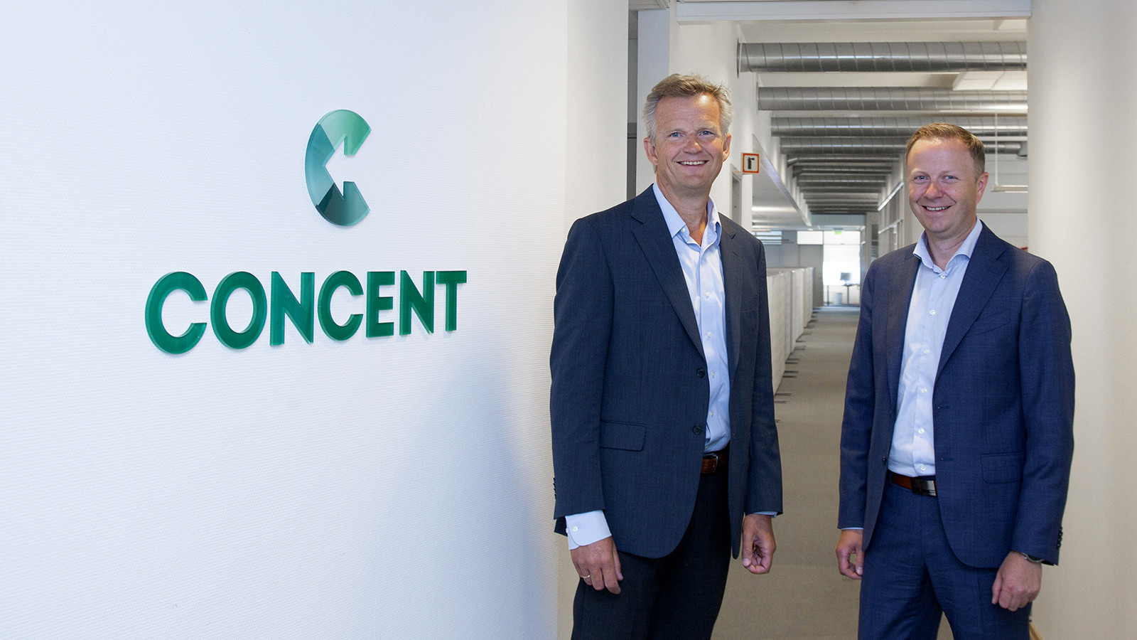 Oddbjørn Bergem (venstre), CEO i Concent og Terje Kjøs (højre)